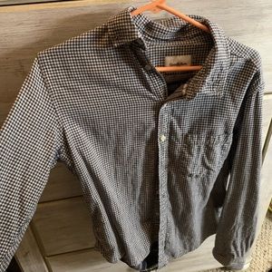 plaid navy blue flannel